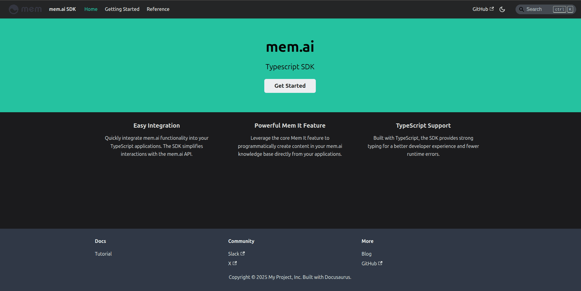 Unofficial mem.ai SDK